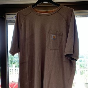 Brown Carhartt T-shirt lightly worn 2XL
